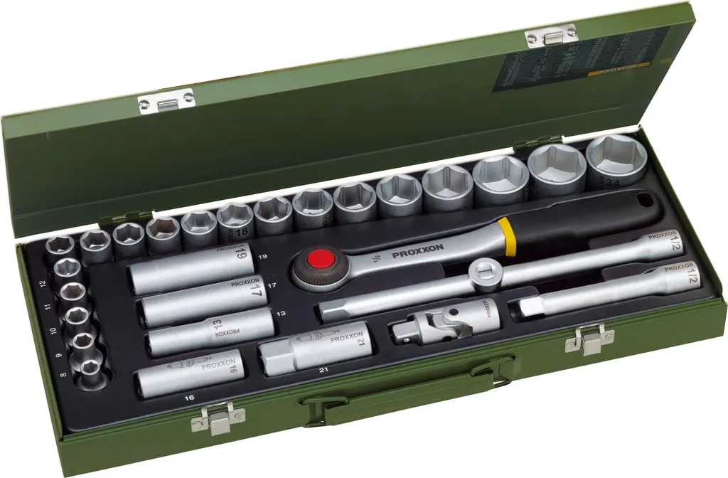 Proxxon 23000 Set Chiavi a Bussola 1/2'' 29 Pezzi Professionale