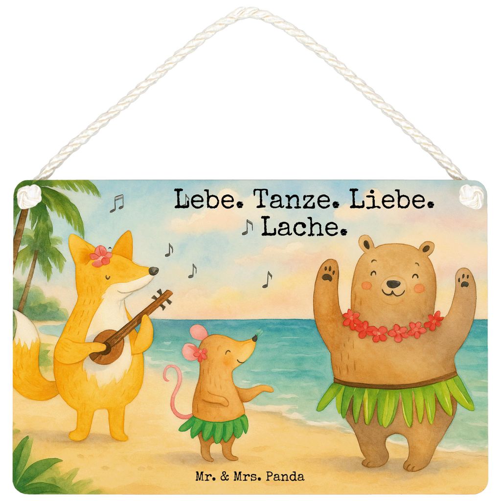 Mr. & Mrs. Panda holzbild Waldtiere Aloha Design DIN A5 - Weiß - Geschenk, Bär, Igel, Tanzen, Türschild, Holzschild, Lustige Sprüche, Schild, w...