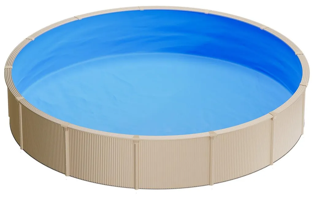 Revêtement liner piscine hors sol 366x90 cm avec système chevauchement bleu