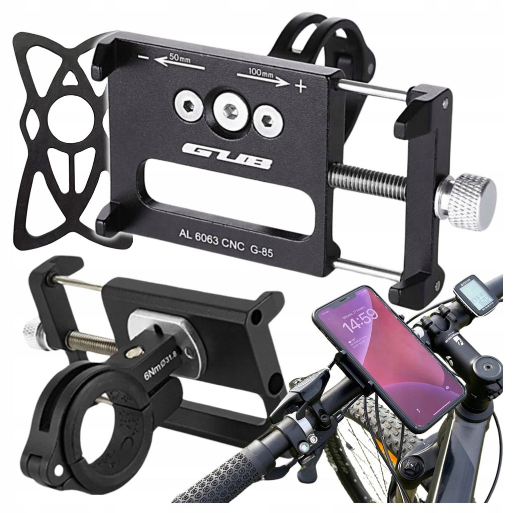 Porta telefono da bicicletta in metallo GUB G85 5cm-10cm Immagine del prodotto 