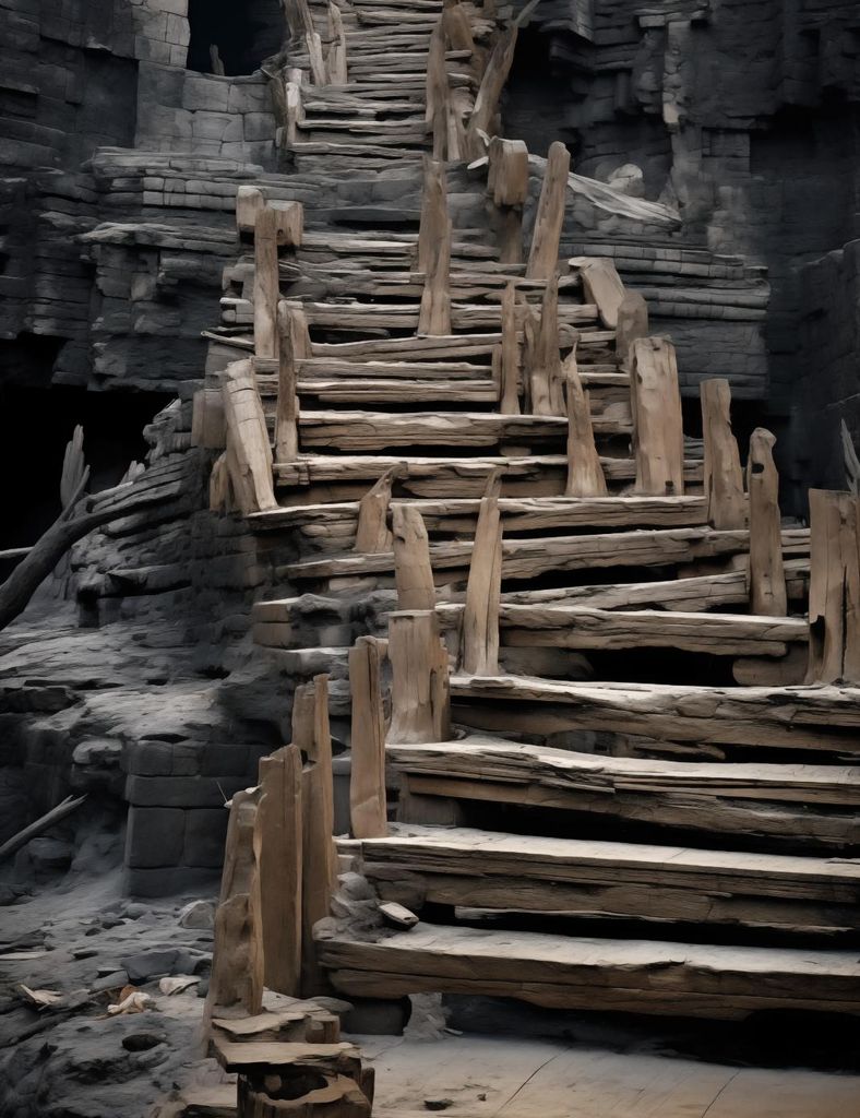 Plakat 50x65cm Treppe ins Unbekannte