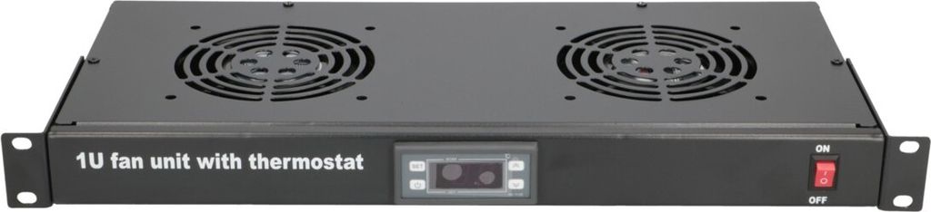 Extralink Lüfterpaneel 19 Zoll 2 Ventilatoren Thermostat Produktbild 