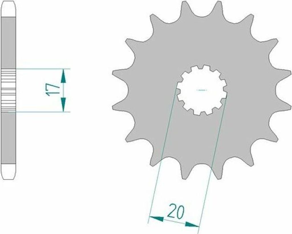 AFAM Stahl Standard Ritzel vorne - 428 Produktbild 