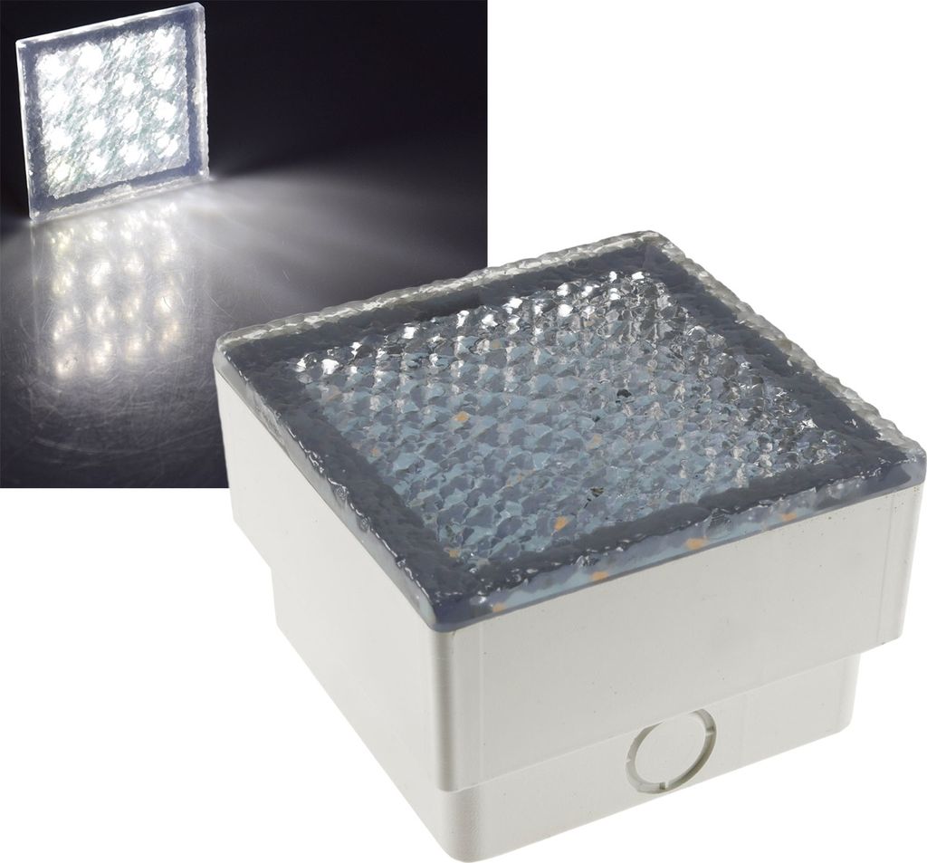 LED Pflasterstein "BRIKX 10" neutralweiß Produktbild 1