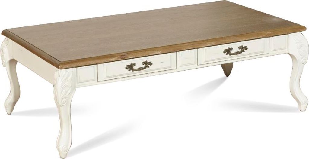Weißer Shabby-Chic-Couchtisch