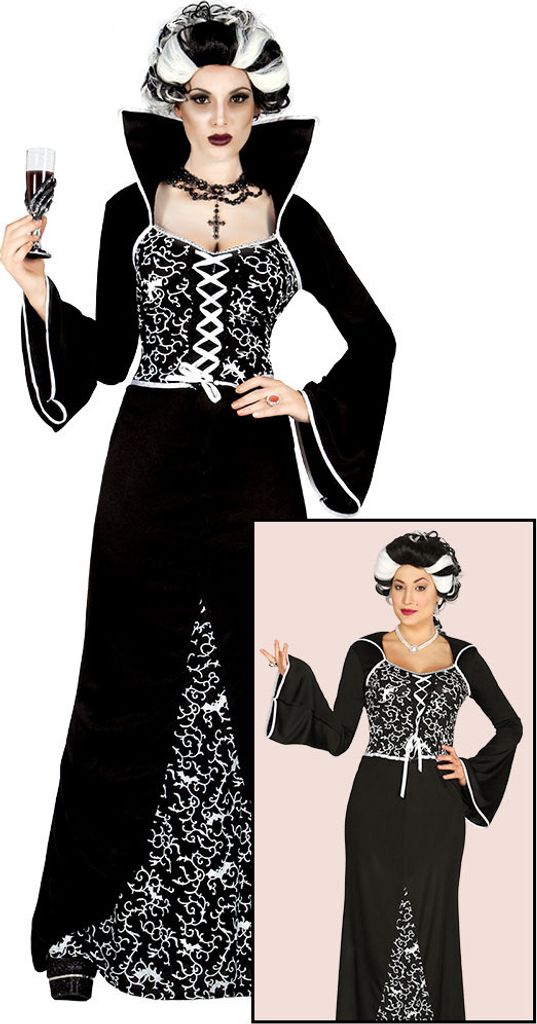 edle Vampir Lady Kostüm für Damen Gr. M/L, Größe:M Produktbild 