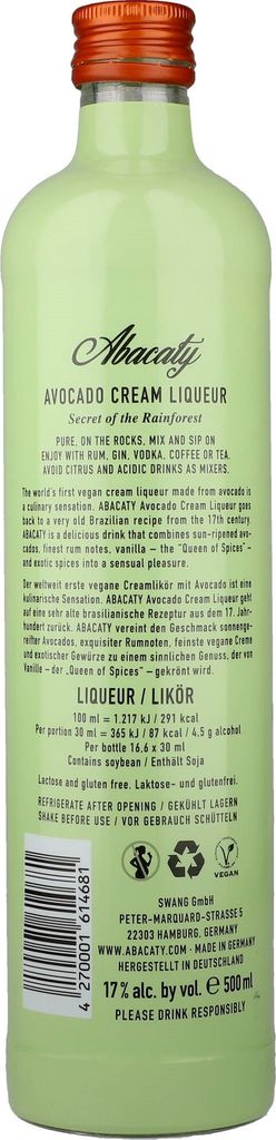Abacaty Avocado Cream Liqueur 17% Vol. 0,5l | Kaufland.de