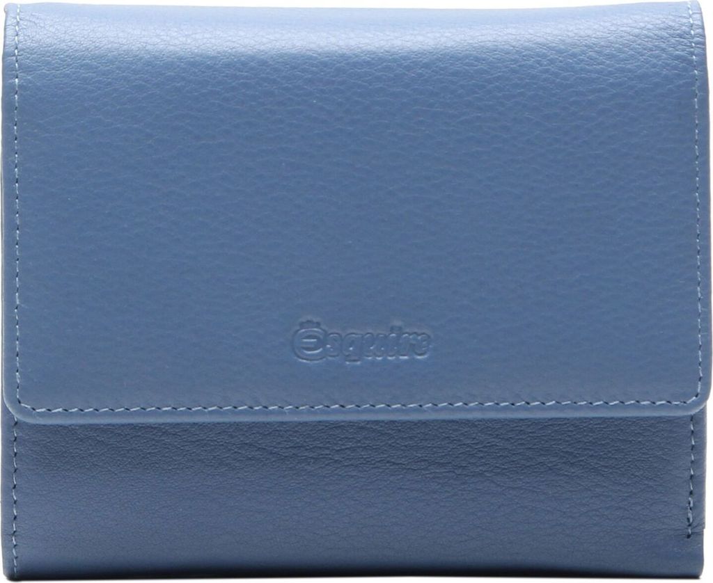 Esquire Leder Geldbörse Viktoria Flap Wallet Dove Blue hellblau