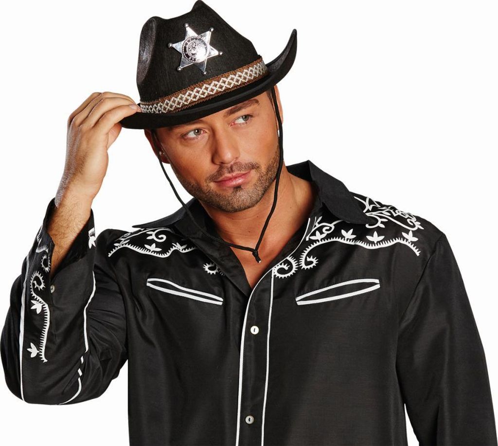 Mottoland Faschingskostüm Cowboyhut Texas schwarz, Größe Produktbild 