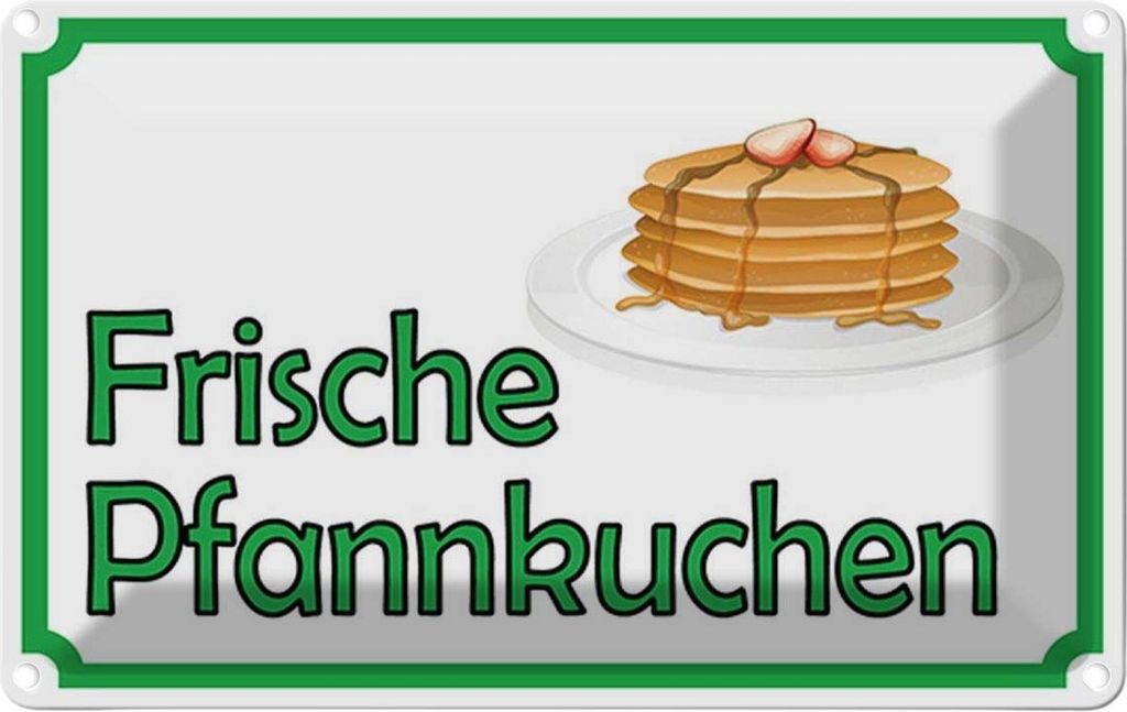 vianmo Blechschild 12x18 cm frische Pfannkuchen Verkauf Essen Trinken Hofladen Marktstand Laden