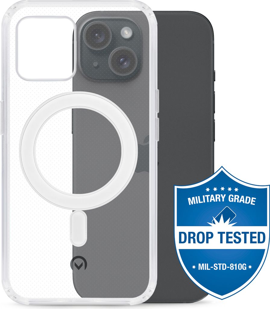 Mobilize Naked Protection Durchsichtig iPhone 15 MagSafe Hülle Hardcase Backcover Stoßfest - Transparent