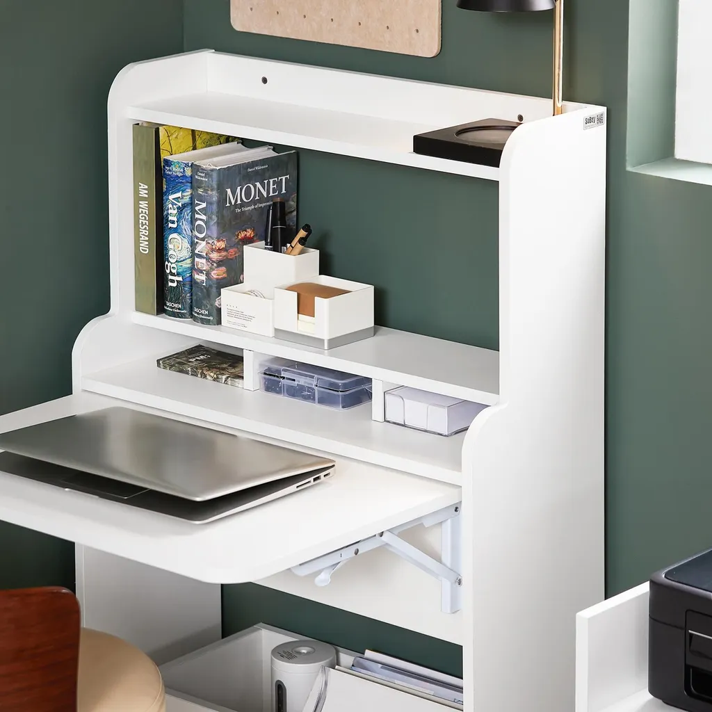 Bureau informatique modulable SoBuy, table pliable et caisson mobile - 7