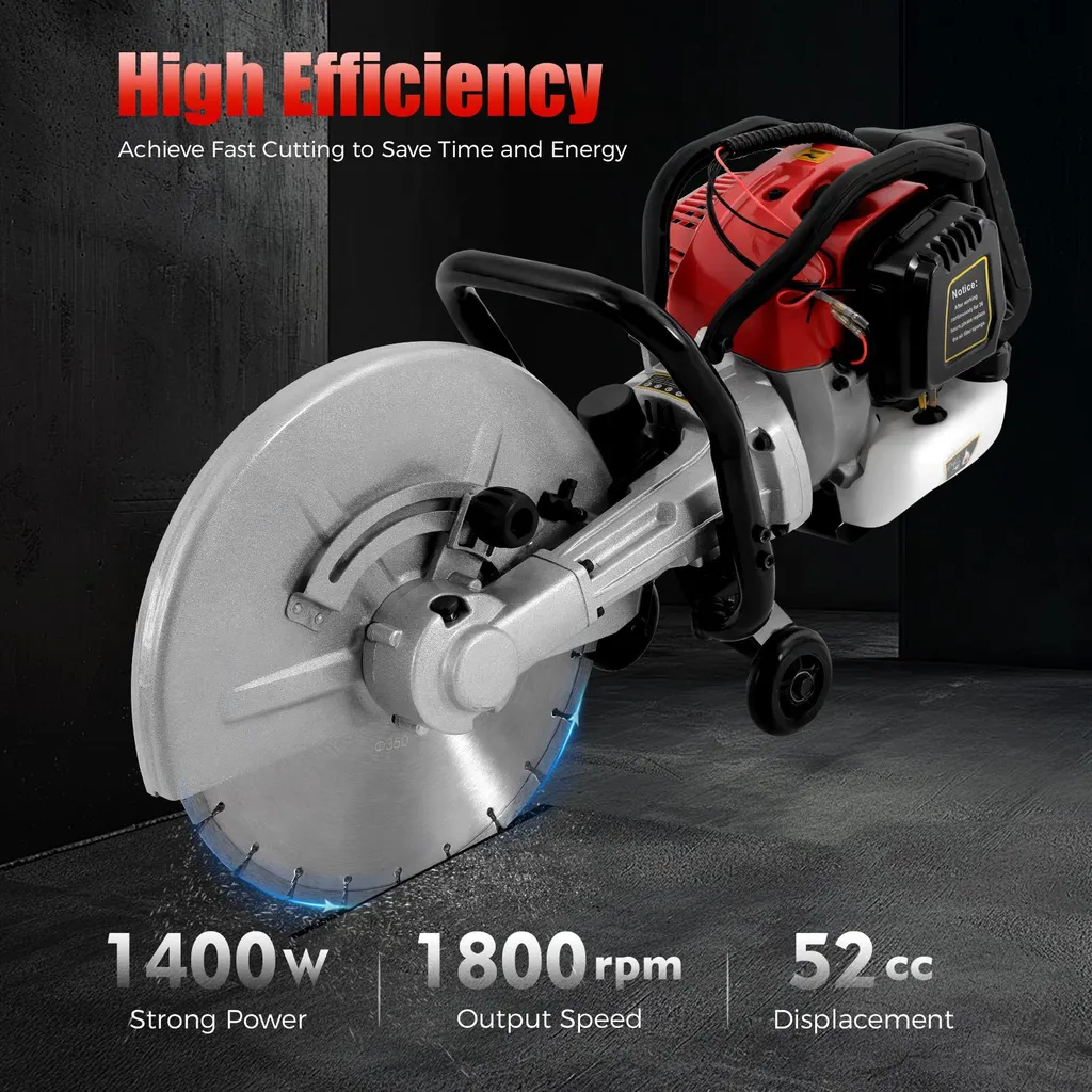 Tronçonneuse béton 1400W sans fil - Lame 33 cm haute performance - 4