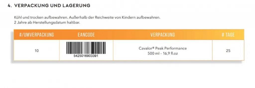 Additif Alimentaire Cavalor Peak Performance - Performance Équine - 9