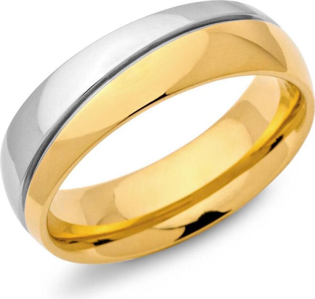 Unique Edelstahlring vergoldet 6mm Breite R9079 Produktbild 
