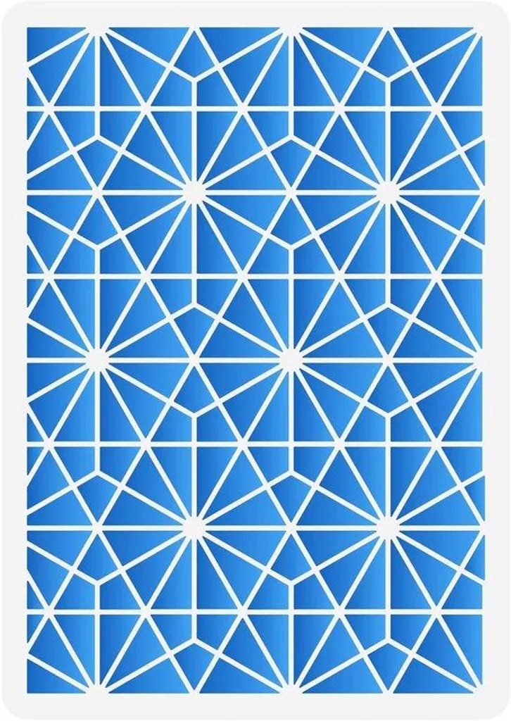 Kit pochoirs DIY géométriques - Motifs triangles lavables et durables