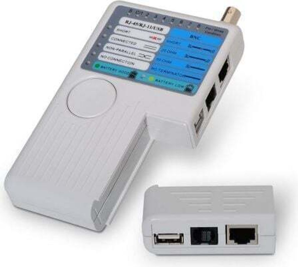 AISENS A142-0313, Tester kabli UTP/STP, BNC, RJ-11, RJ-12, Zdjęcie produktu 