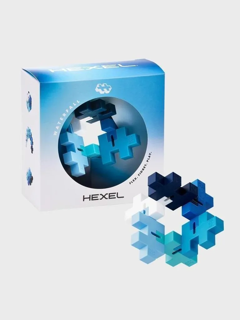 Plus-Plus Hexel Flex bleu jeu de construction 2D et 3D modulable - 3