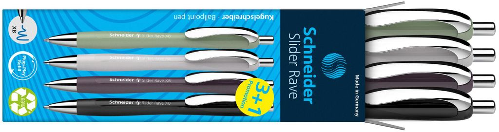 Schneider 50-132684 3 + 1 GRATIS: Schneider Kugelschreiber Immagine del prodotto 