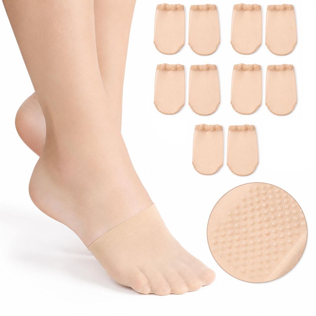 5 Paar Zehensocken Damen, Halbsohlen Unsichtbare Füßlinge Produktbild 