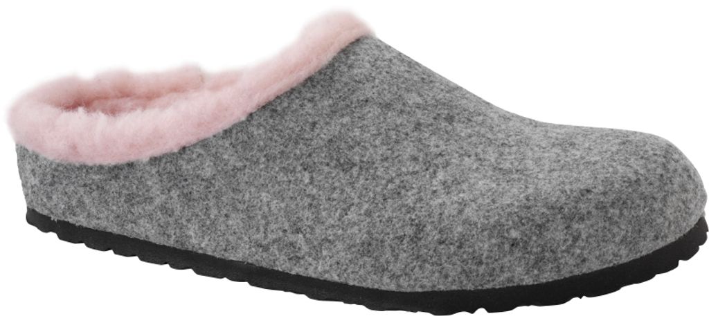 Birkenstock Kaprun Damen - Herren Clog happy lamb Wollfilz, Farbe:cacao happy lamb beige, Größe:40, Weite:Schmal