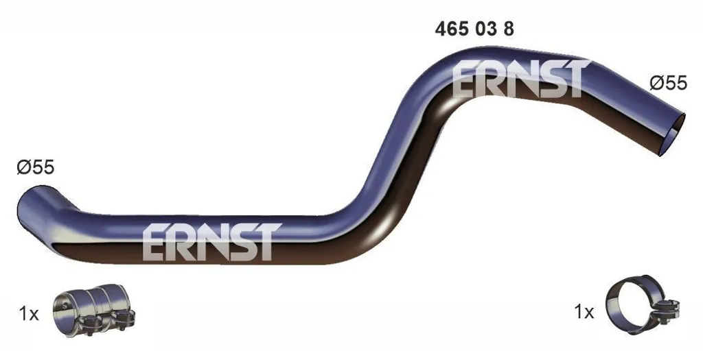 Tube ERNST 465038 haute résistance pour filtre à particules et suie