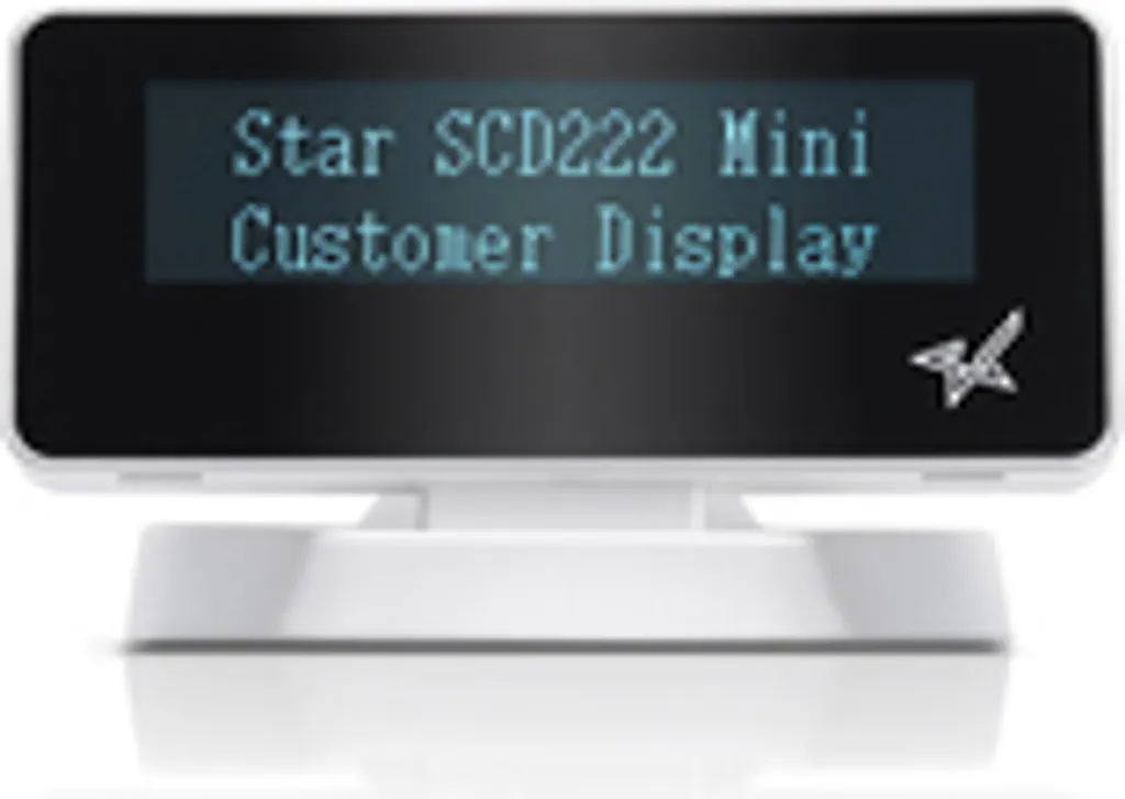 Écran Client USB 2.0 Star Micronics SCD222U Affichage 2 Lignes Lumineux