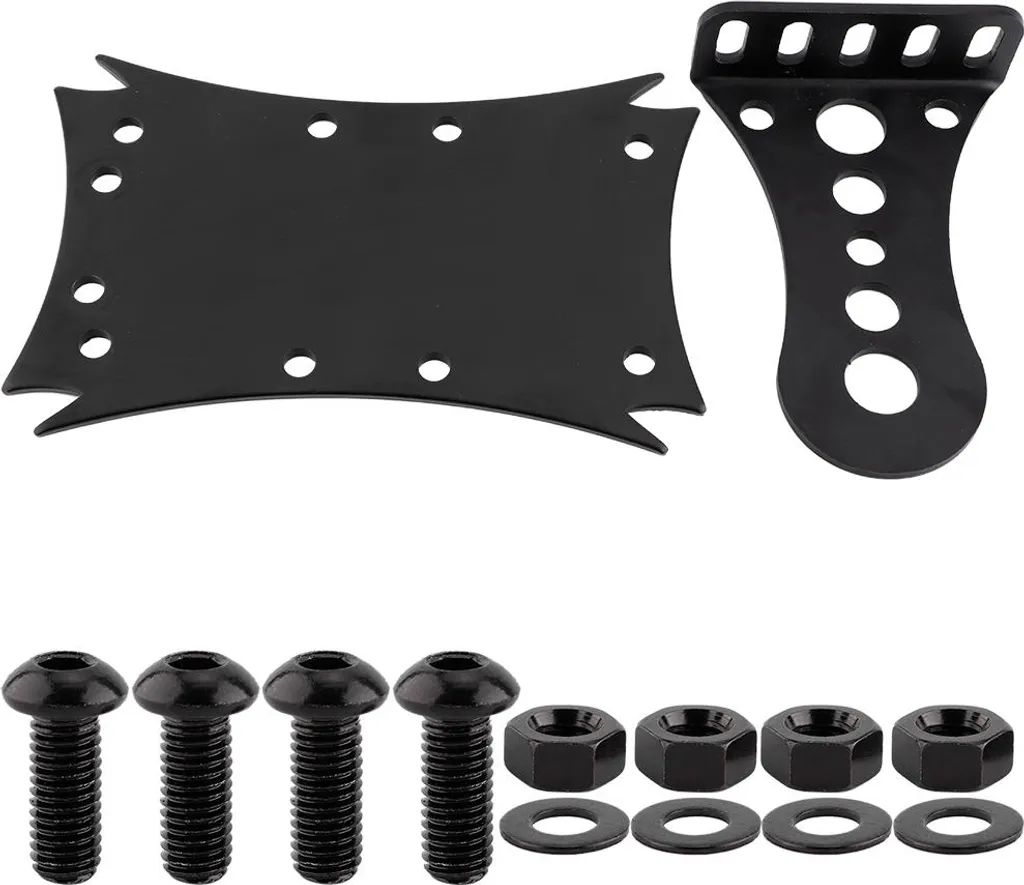 Support de Plaque d'Immatriculation Moto Latéral Rétro Noir Universel