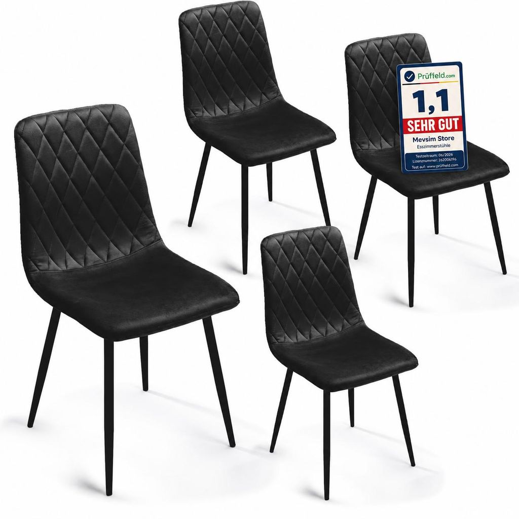 Lina® Elisia Esszimmerstuhl im modernen Design - Samt - Produktbild  KI-generiertes Bild