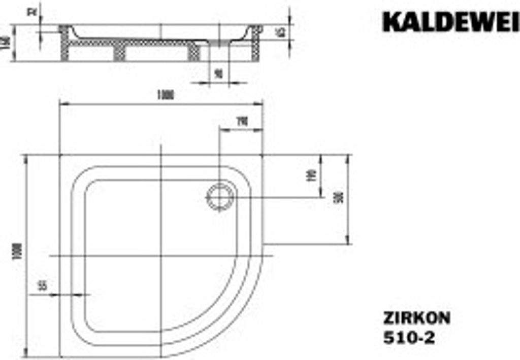 KALDEWEI 456448041001 DW ZIRKON MIT WANNENTRÄGER Mod.510-2,