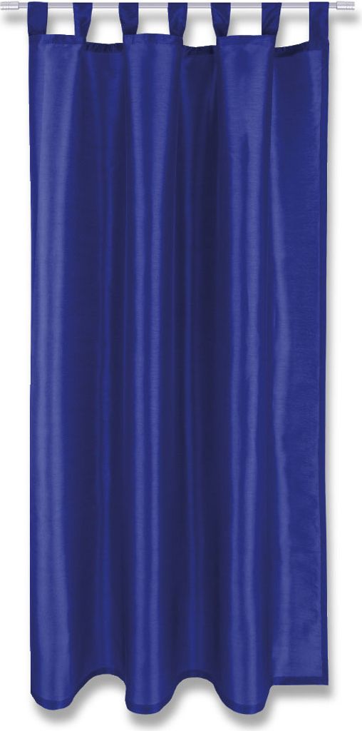 Gardine Alessia blickdicht mit Schlaufen, Maße: 140x245cm, Farbe: Blau
