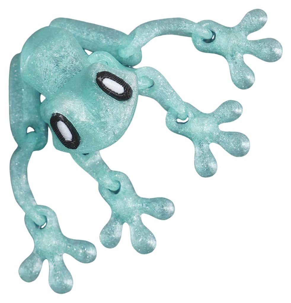 Bewegliche Gelenke Frosch-Kühlschrankmagnet, 3D-gedrucktes Frosch-Fidget-Toy, bewegliche Tiermodellfigur, magnetische Kühlschrank-Frosch-Dekoration