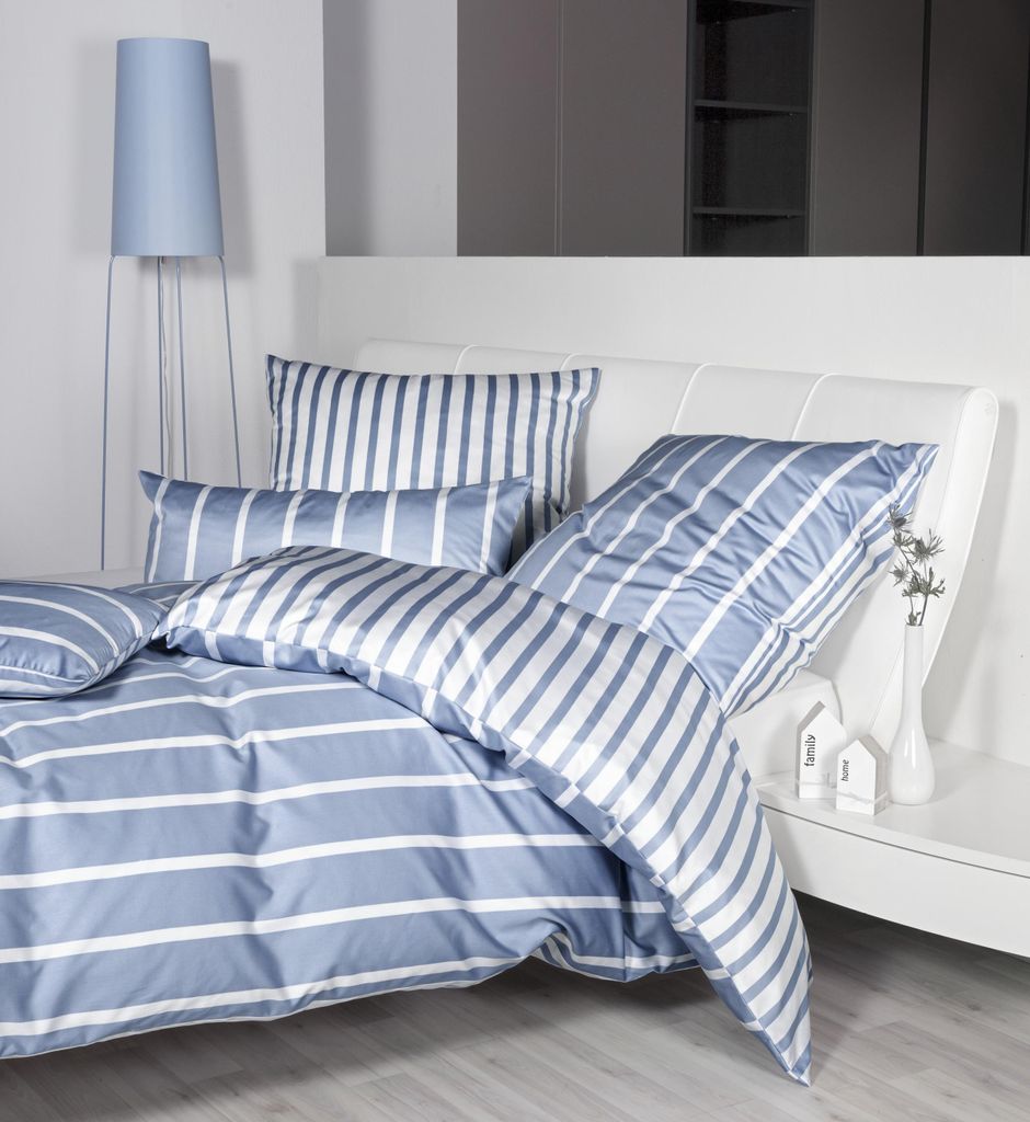 Janine Design Interlock-Jersey-Bettwäsche-Garnitur JERSEY CLASSIC 59028 Farbe perlblau Größe 135x200+80x80