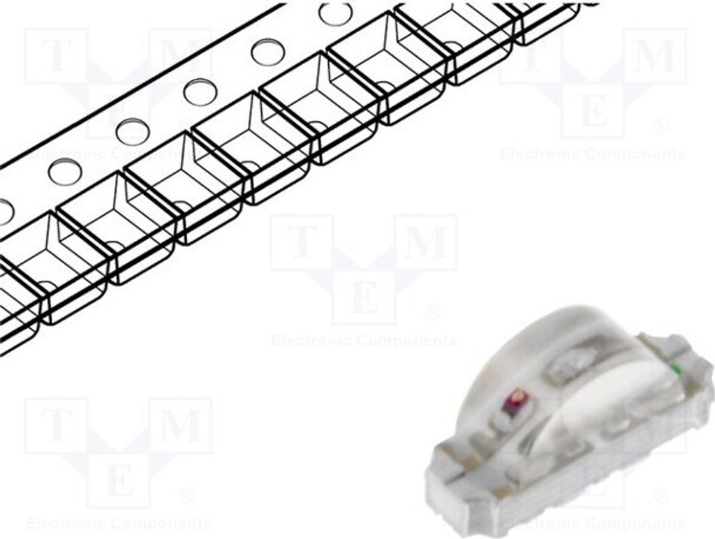 1x LED 2÷2,5/3,3÷4,1/3,3÷4V SMD 3x1,5x1mm 120° 1204 20mA KPFA-3010C-11 LED-Diode