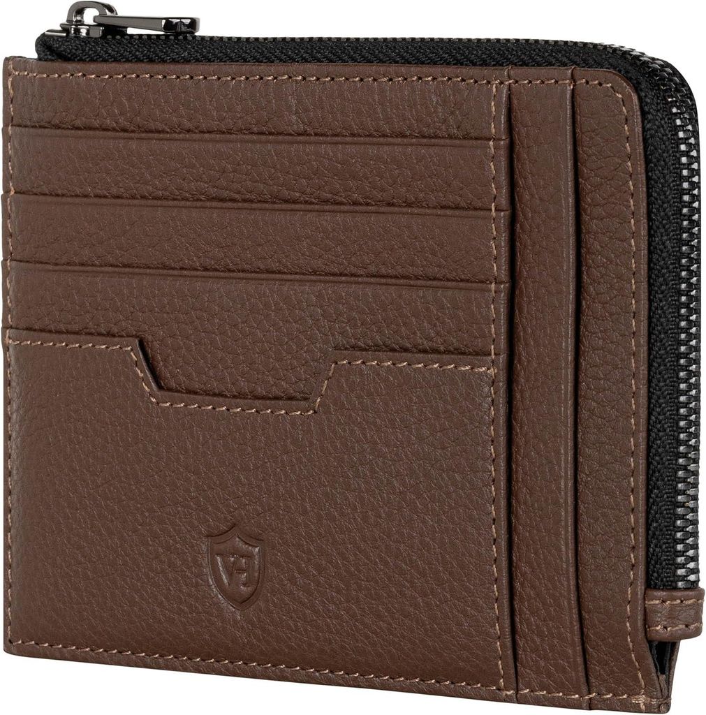 Leder Kartenetui Geldbörse für Herren und Damen Kreditkartenetui schlankes Portemonnaie Card Holder minimalistisches Design einfarbig