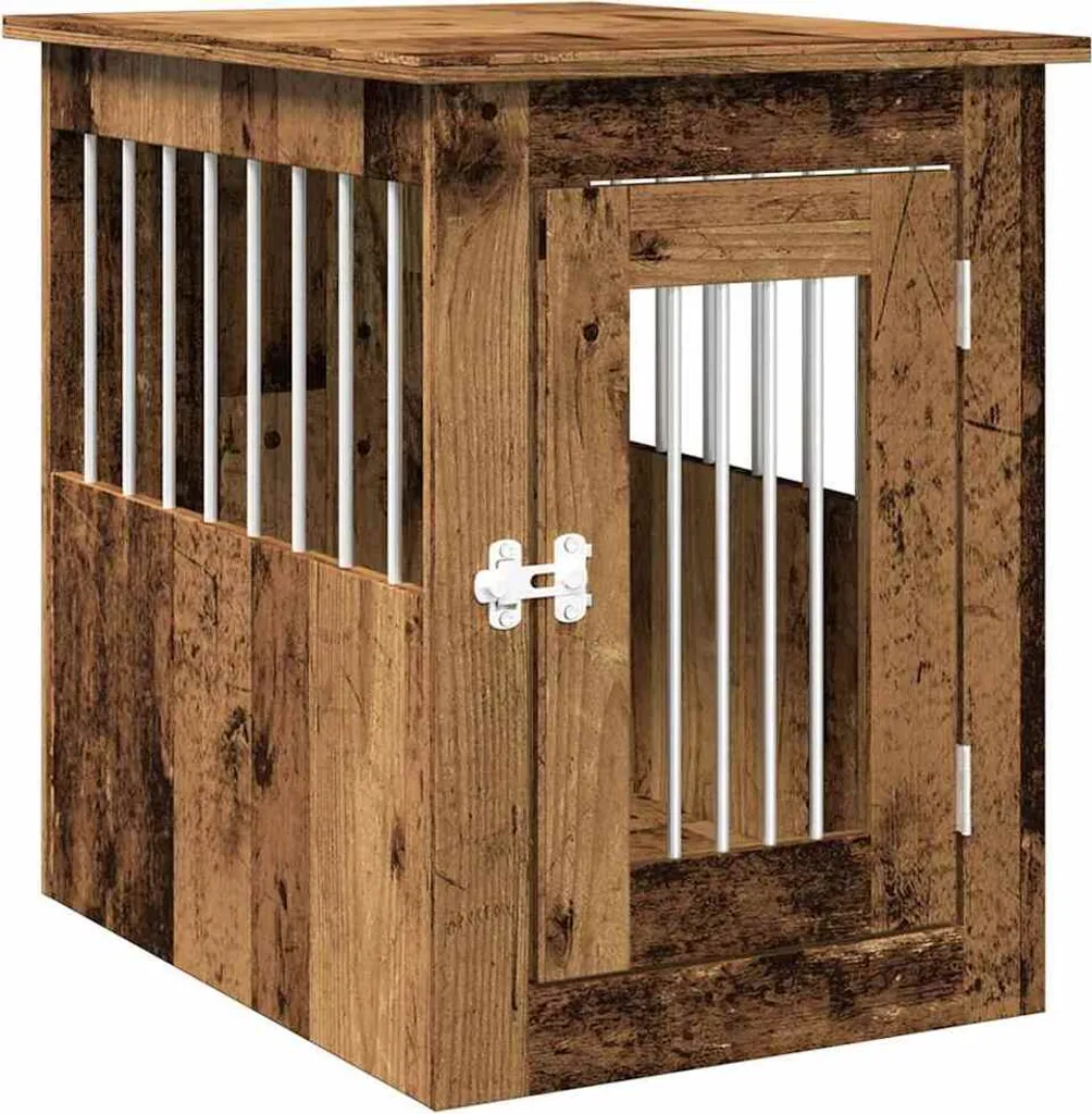 Gabbia per Cani Tavolino vidaXL - Legno Vecchio 45x62x59 cm - Offerta