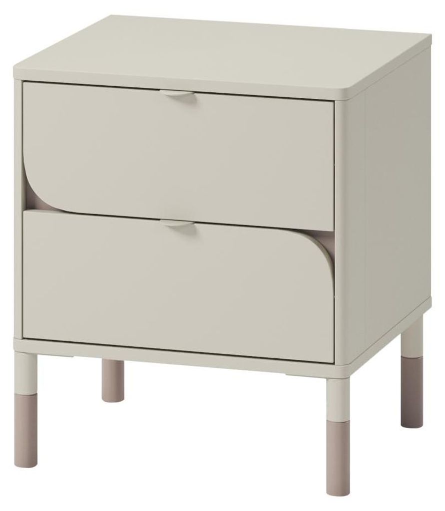 MIRJAN24 Nachttisch Harmony HR07, Nachtschrank mit zwei Schubladen, Jugendzimmer Kollektion (Farbe: Cashmere / Cashmere + Trüffel)
