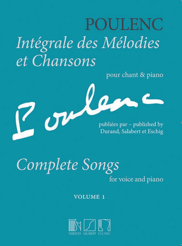 Integrale des mélodies et chansons vol.1pour chant et piano