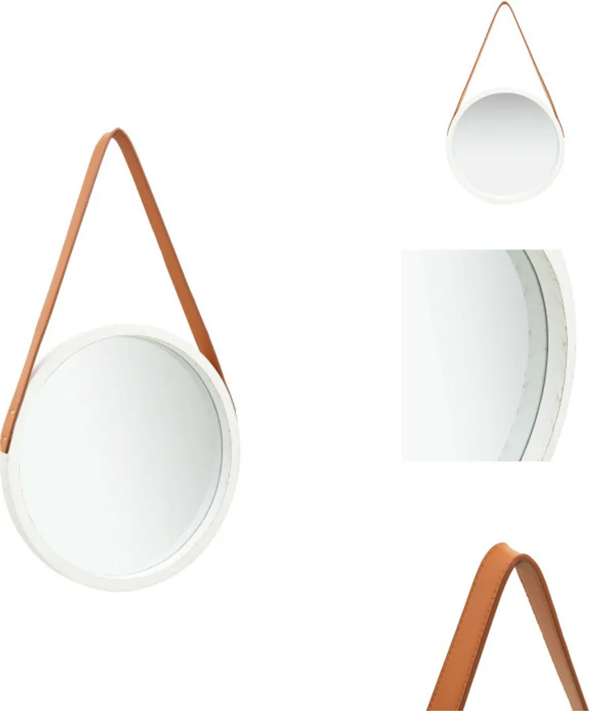 Offerta Specchio vidaXL Bianco con Cinturino 40 cm - Prezzo Top Online