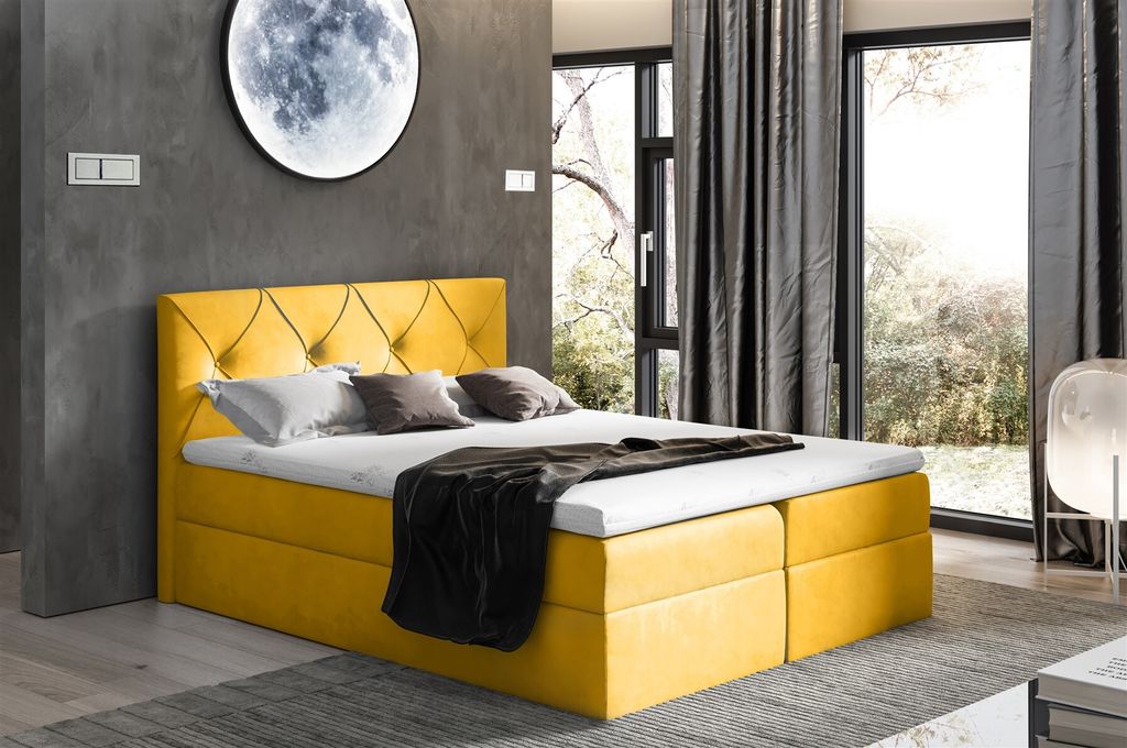Boxspringbett Schlafzimmerbett LEWIS 120x200cm in div. Farbvarianten