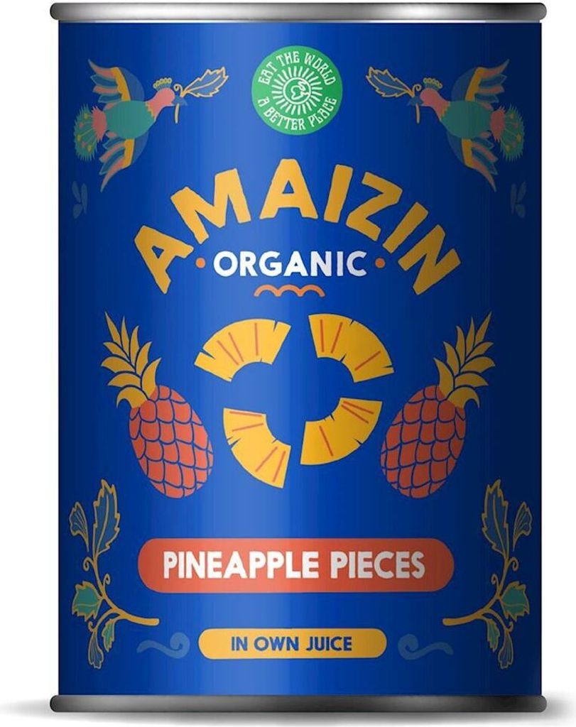 ANANÁSOVÉ KÚSKY VO VLASTNEJ ŠŤAVE, 400 g (250 g) - AMAIZIN Obrázok produktu 