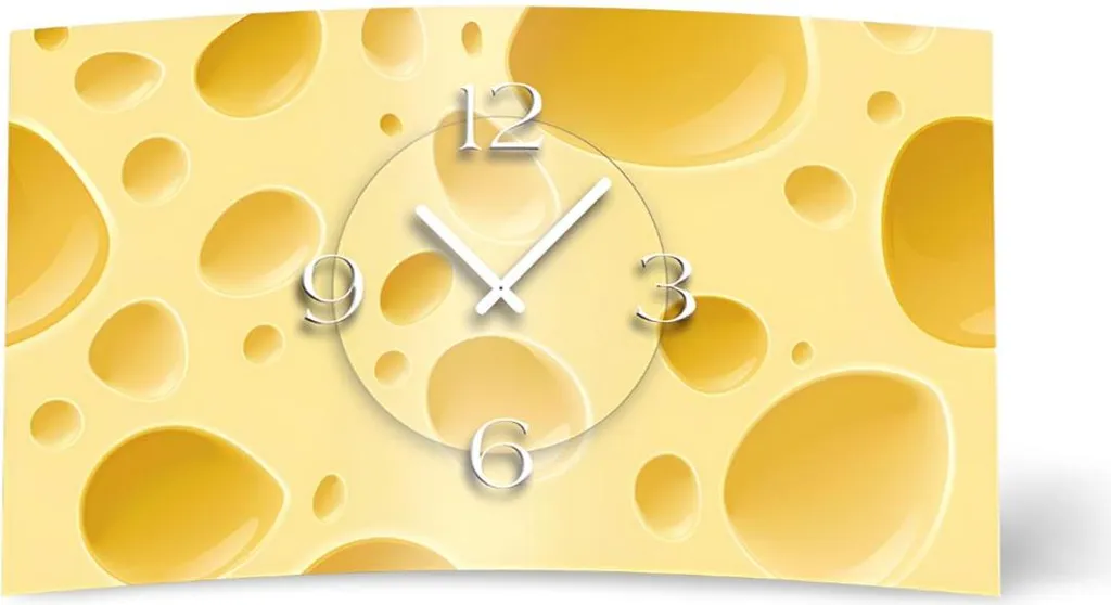 Grande horloge murale moderne pour bureau et cuisine moderne Cheese Cheese
