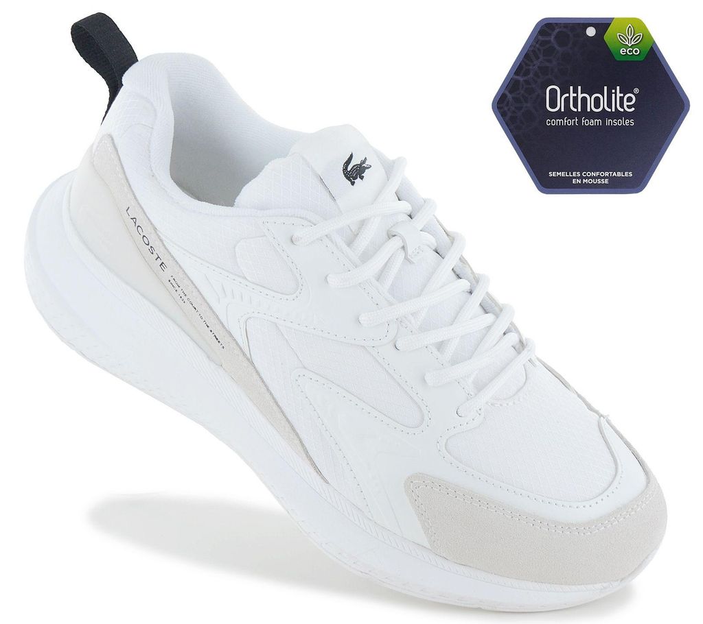 LACOSTE L003 EVO 124 - Herren Sneakers Schuhe Weiß 747SMA012121G , EU 47 UK 12