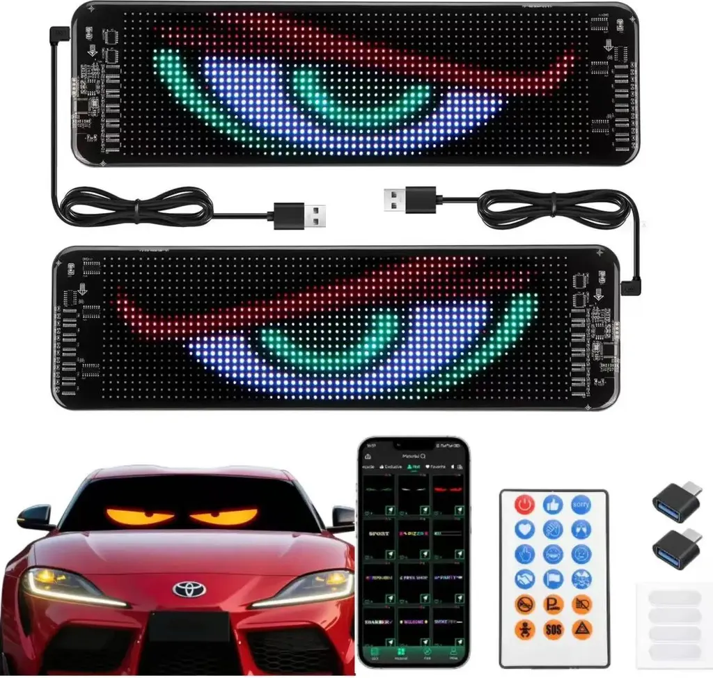 Affichage LED de Voiture Programmable - Idéal pour VTC et Publicité Mobile