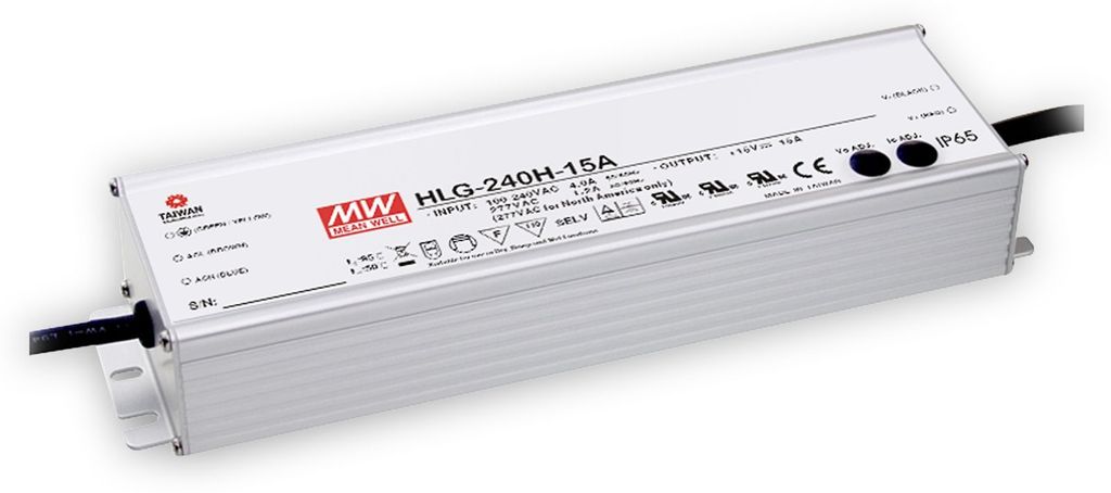 MEAN WELL HLG-240H-24A, 240 W, IP20, 90 - 305 V, 10 A, 24 Produktbild 