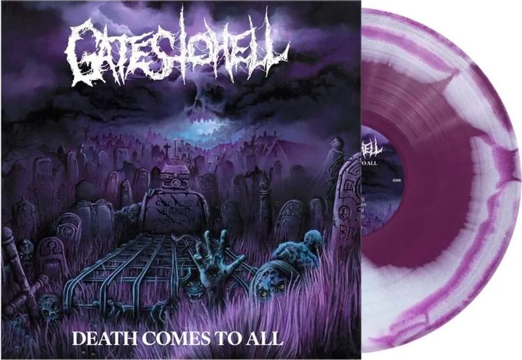 Vinyle Gates To Hell Death Comes To All - Édition Colorée Violet et Blanc