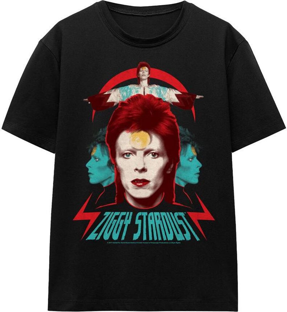 David Bowie - "Ziggy Heads" T-Shirt für Herren/Damen Uni TV15606 (M) (Schwarz)