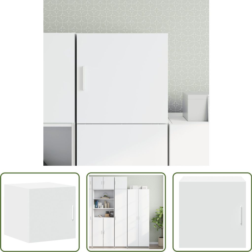 The Living Store Wandschrank Weiß 40x42,5x40 cm Holzwerkstoff