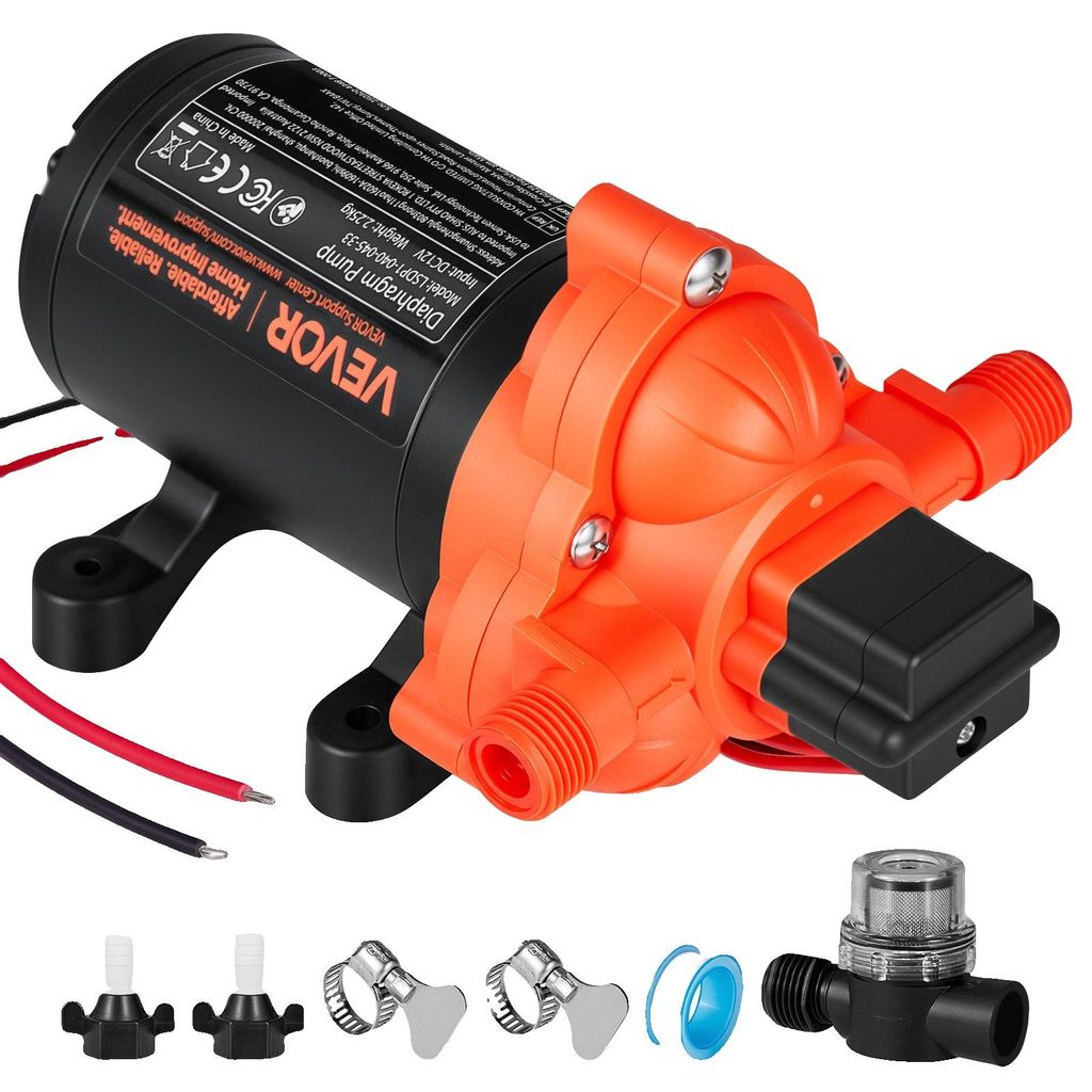 Bomba de membrana VEVOR, 12 V DC, 15,1 L/min, bomba de agua Imagen del producto 