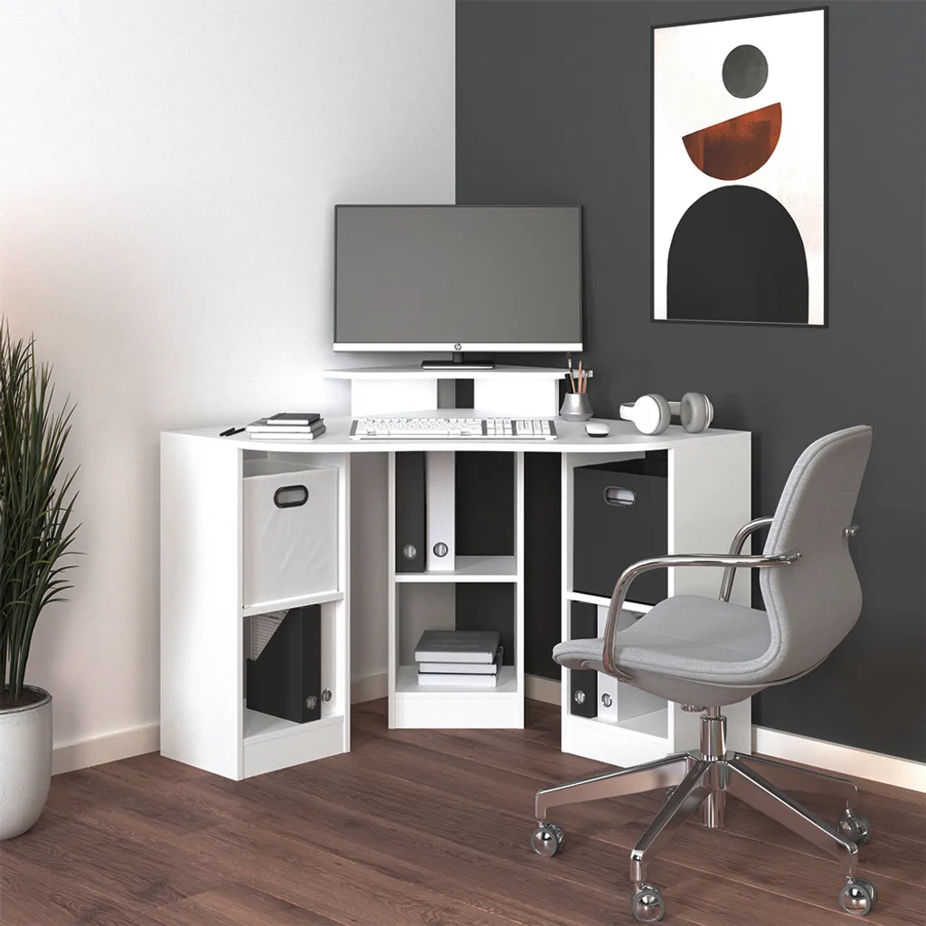 Vicco Scrivania angolare Artur, 94 x 94 cm, Bianco